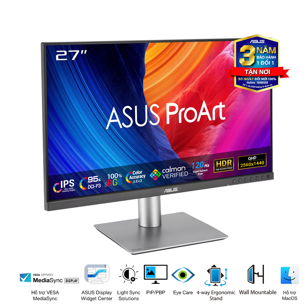Màn hình đồ họa Asus ProArt PA278QGV 27" 2K 144Hz - Ảnh 4