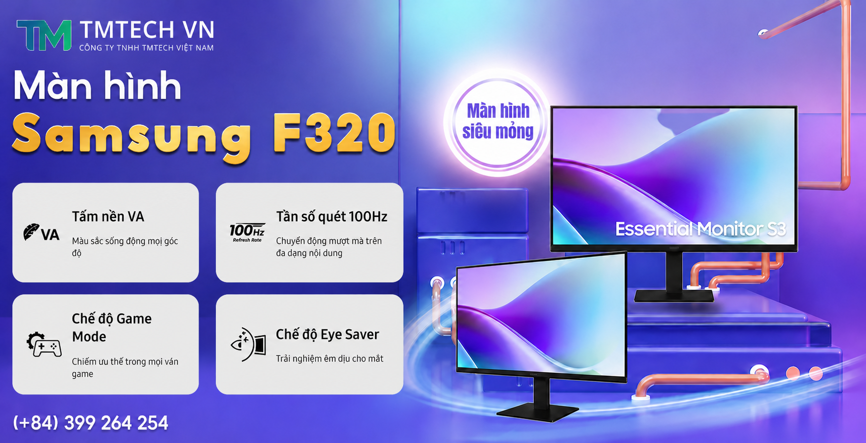 Màn hình Samsung LS24F320GAEXXV 24 inch FHD 100Hz - TMTECH VN