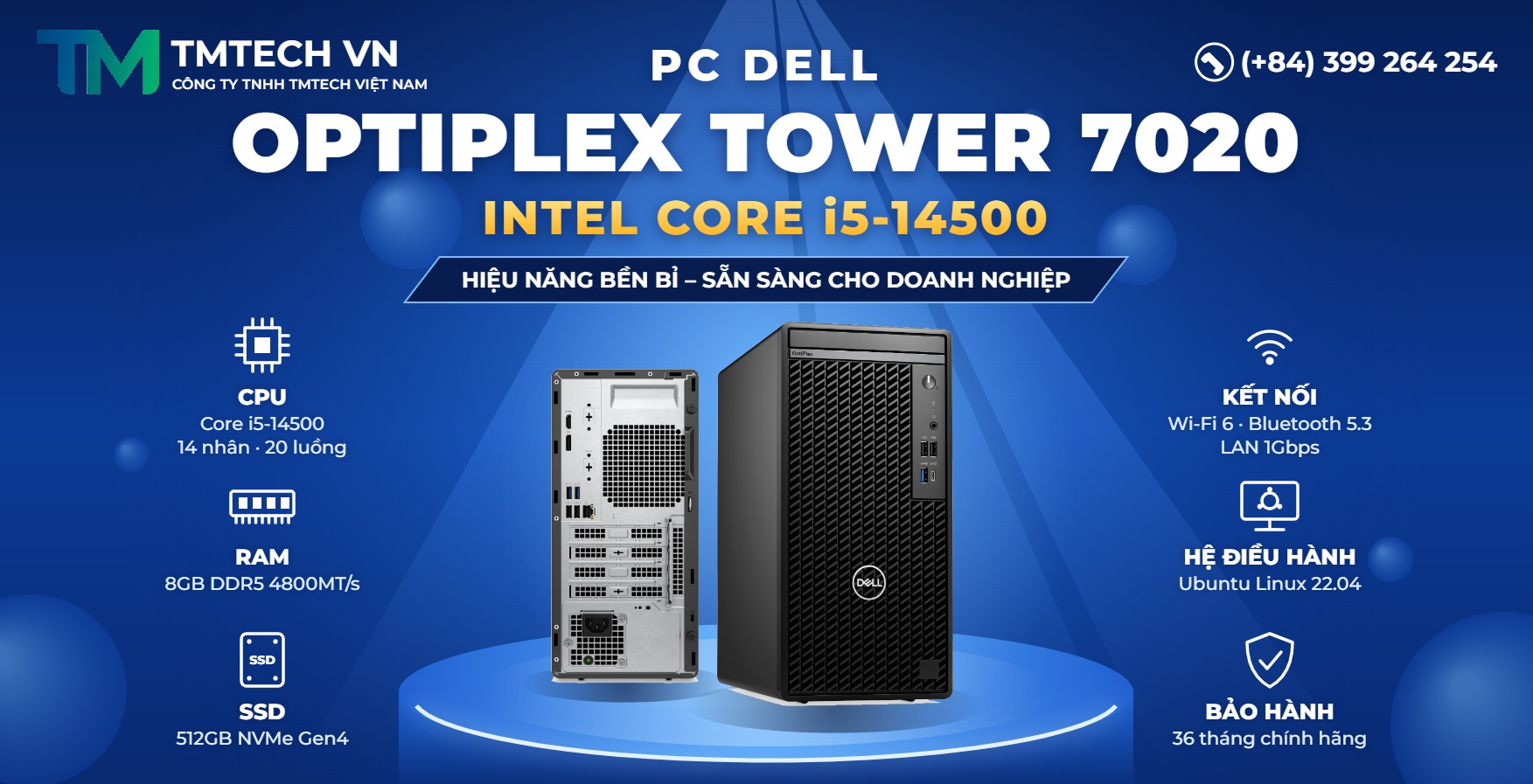 PC Dell OptiPlex Tower 7020 Core i5-14500 - TMTECH VN