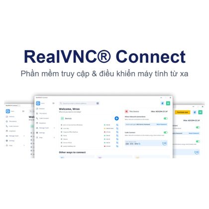 Phần mềm RealVNC Connect Plus 1 năm (1 kết nối, 50 thiết bị)